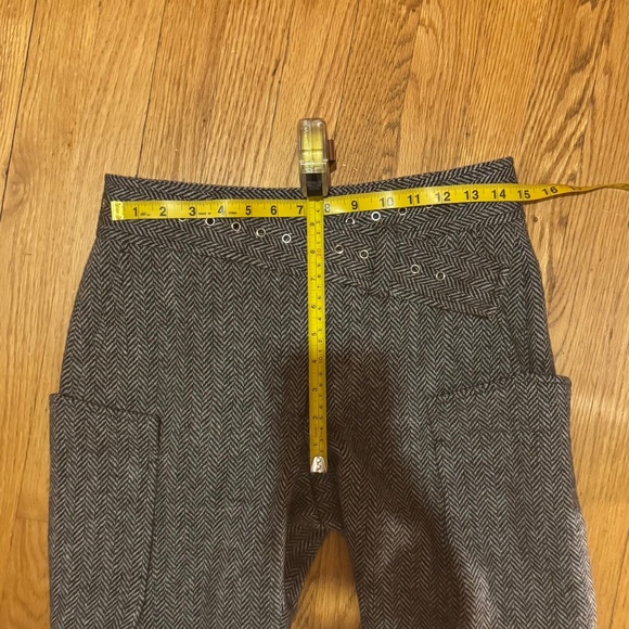 MONSE Fall 2017 Runway Wool Herringbone Lace-up Pants in Charcoal White Size 4 - Picture 14 of 15